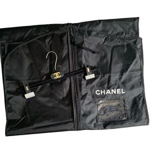 CHANEL Velvet Hanger & NEW Nylon Garment Cover LOGO LOT